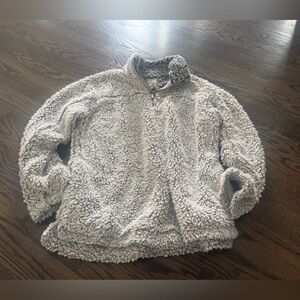 Thread & Supply Gray Sherpa pullover